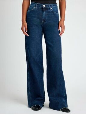 Splendid Dark Blue Wide-Leg High-Rise Jeans